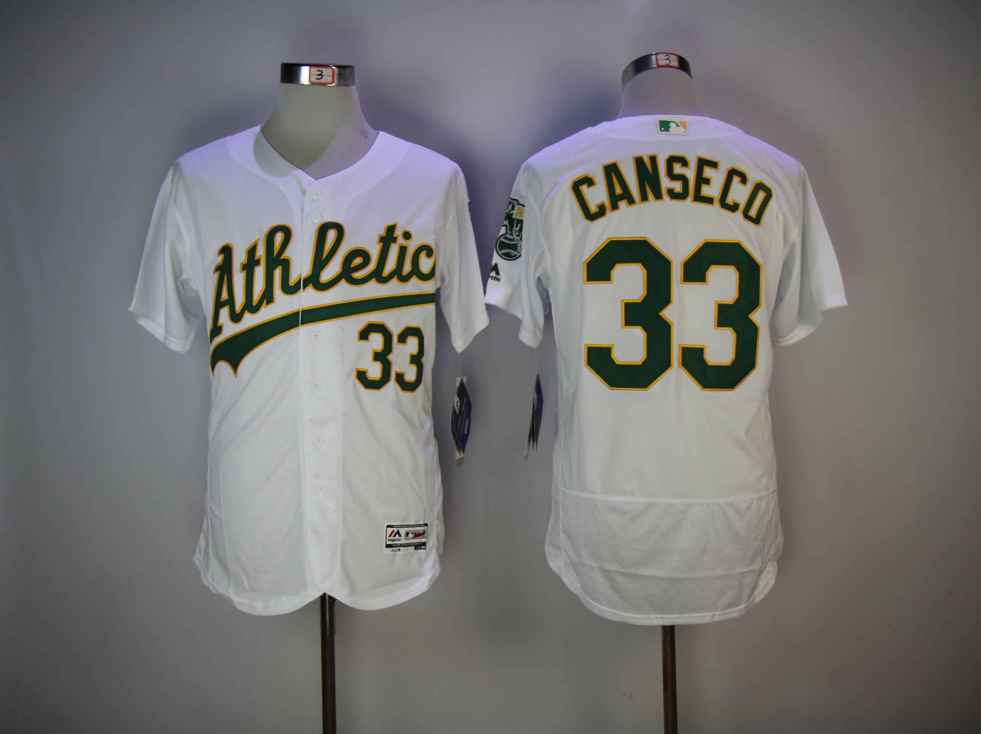 Men Oakland Athletics #33 Canseco White Elite MLB Jerseys